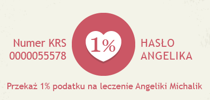 Przekaż 1% podatku na leczenie Angeliki Michalik